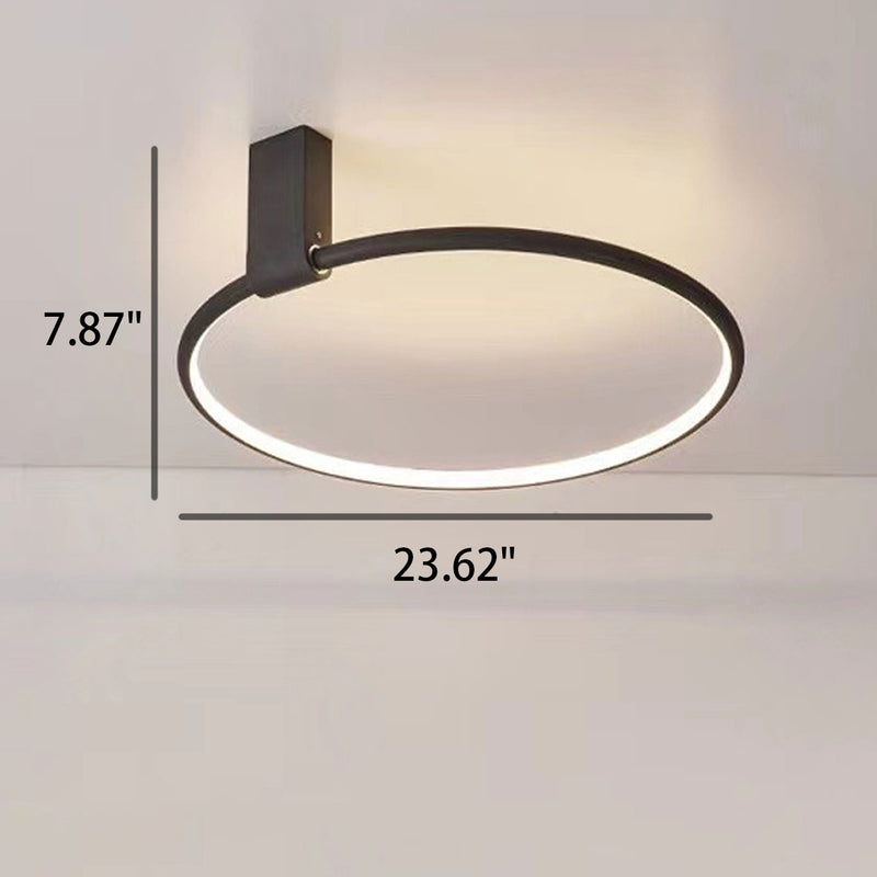 Modern Minimalist Round Aluminum LED Flush Mount Ceiling Light