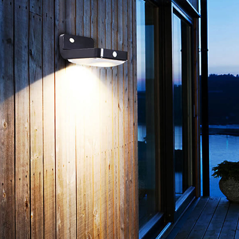 Outdoor Solar Body Sensing LED Wall Sconce Lamp