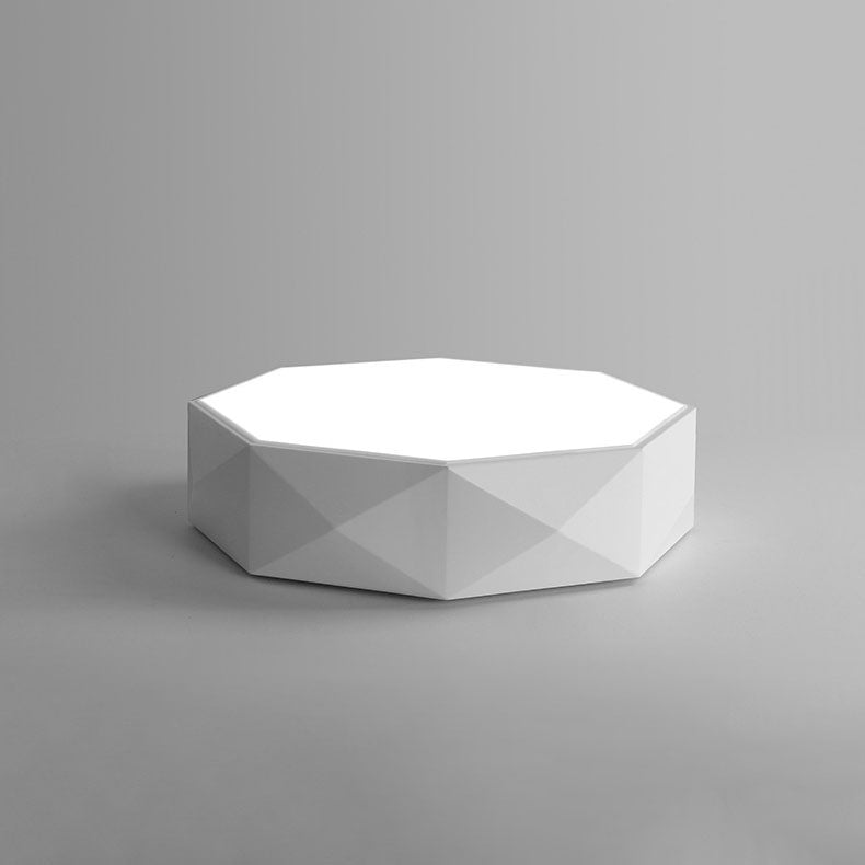 Modern Minimalist Rhombus Geometry Acrylic Iron LED Flush Mount Ceiling Light for Living Room