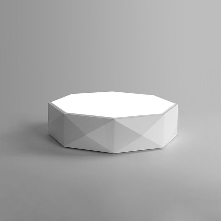 Modern Minimalist Rhombus Geometry Acrylic Iron LED Flush Mount Ceiling Light for Living Room
