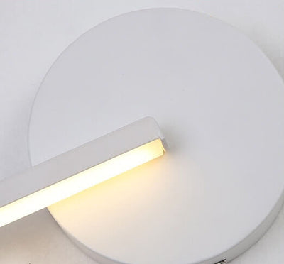 Moderne kreative halbrunde LED-Wandleuchte aus Eisen 