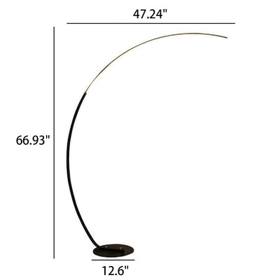 Minimalist Curved Line LED Aluminum Standing Floor Lamp