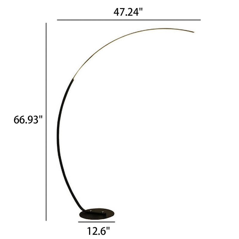 Minimalist Curved Line LED Aluminum Standing Floor Lamp