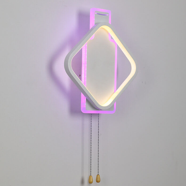 Modern Creative Square Color Light LED Wall Sconce Lamp