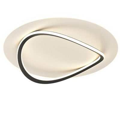 Nordic Minimalist Round Oval LED Flush Mount Ceiling Light