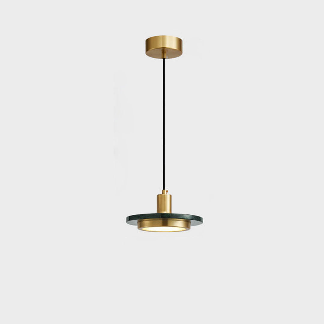 Lustre suspendu en cuivre et marbre Nordic Light Luxury à 1 lumière 