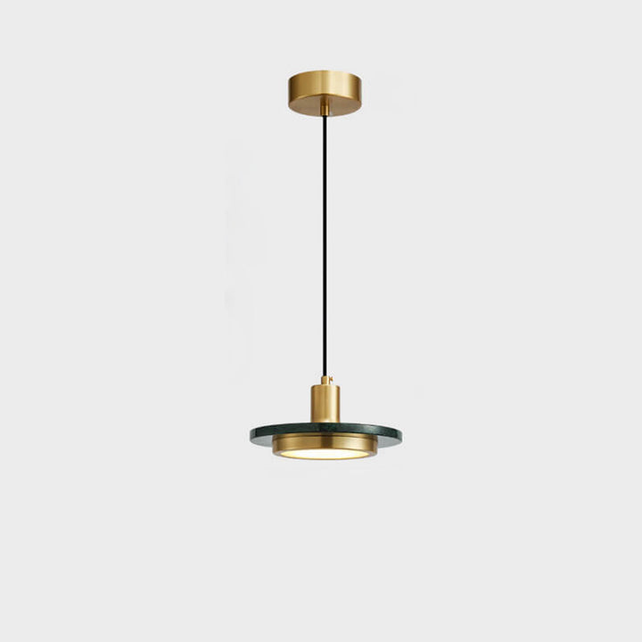 Lustre suspendu en cuivre et marbre Nordic Light Luxury à 1 lumière 