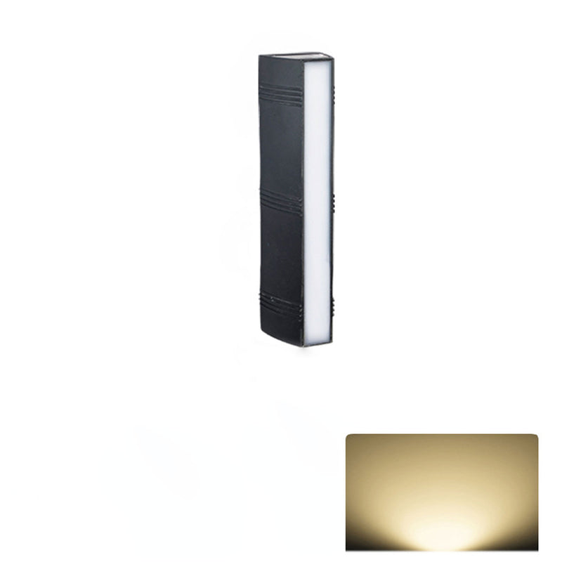 Applique murale extérieure LED lumineuse rectangulaire simple nordique haut et bas 