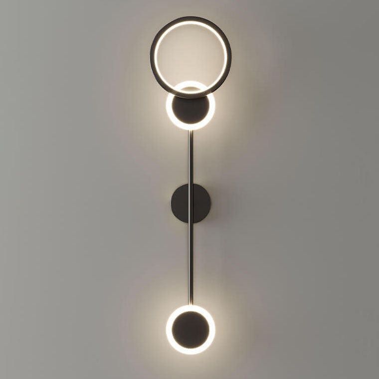 Zeitgenössische Luxus geometrische Kreis lange Streifen Acryl Schatten LED Wandleuchte Lampe für Schlafzimmer 