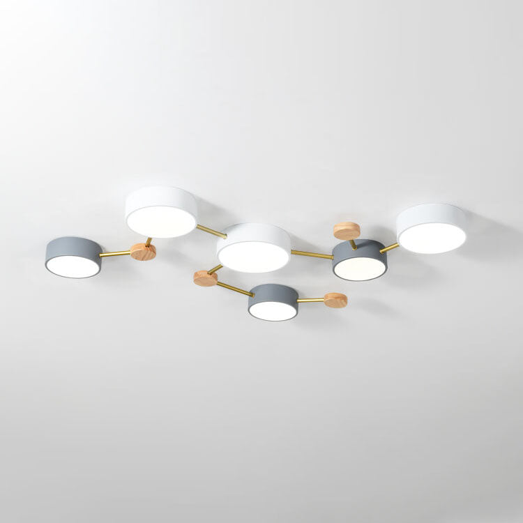 Skandinavische minimalistische Massivholz-Eisen-LED-Unterputzbeleuchtung