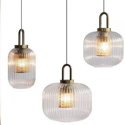 Industrial Vintage Oval Glass 1-Light Pendant Light