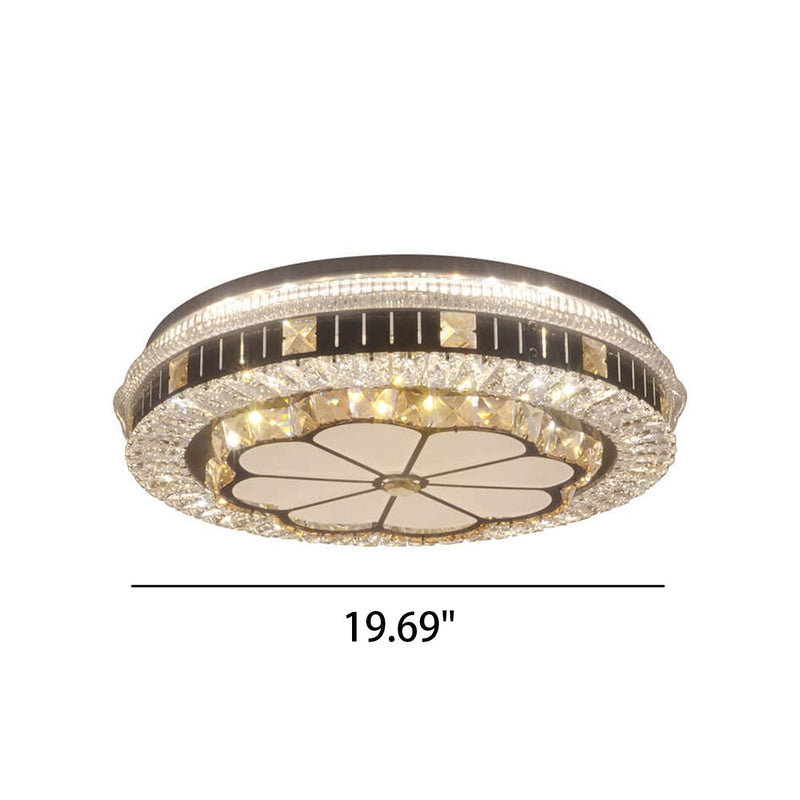 Nordic Light Luxury Round Design Multi-Style LED Flush Mount Light