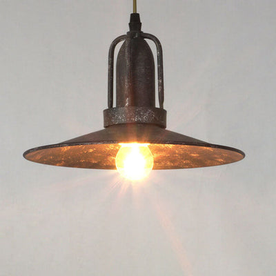 Industrial Vintage Pot Lid Iron Antique 1-Light Pendant Light