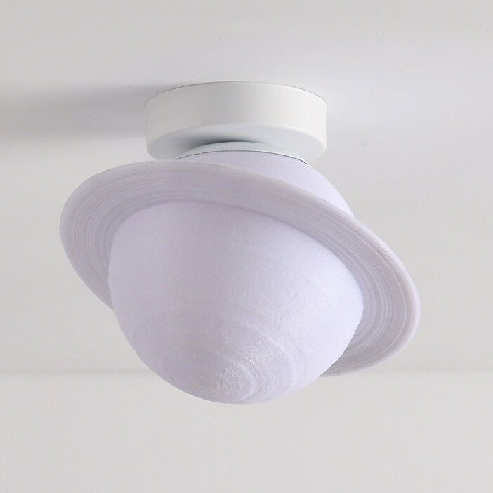 Nordic Creative Saturn Planet Plafonnier semi-encastré à 1 lumière 