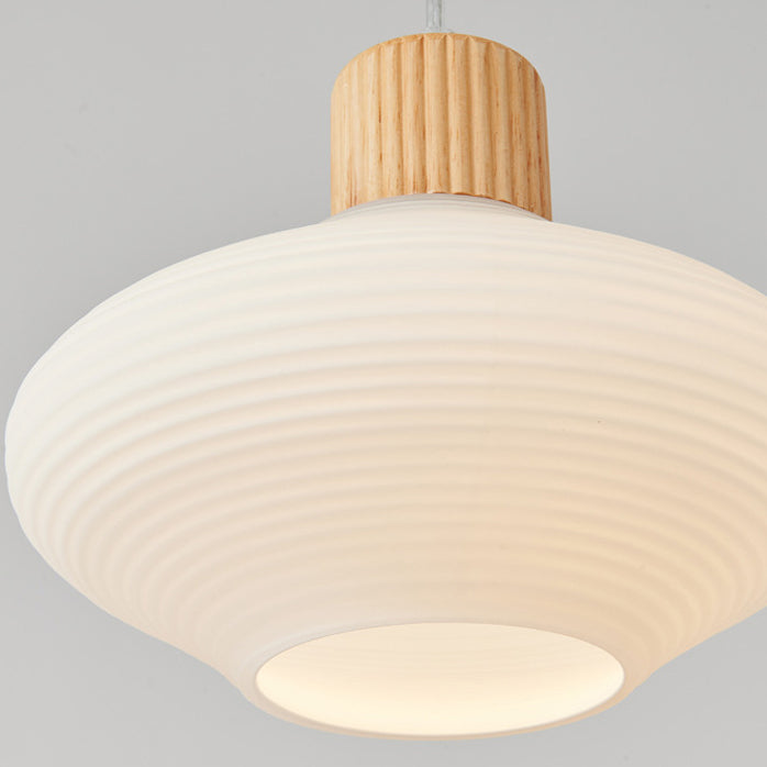 Moderne minimalistische ovale Inselleuchte aus Glas, Gummibaumholz und Metall, 1/3-flammiger Kronleuchter für das Esszimmer 
