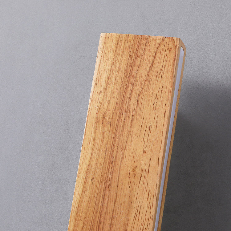 Applique murale à bande LED en bois massif simple 