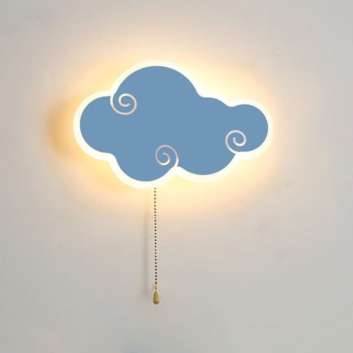 Conception de dessin animé de nuage simple nordique moderne applique murale à LED 