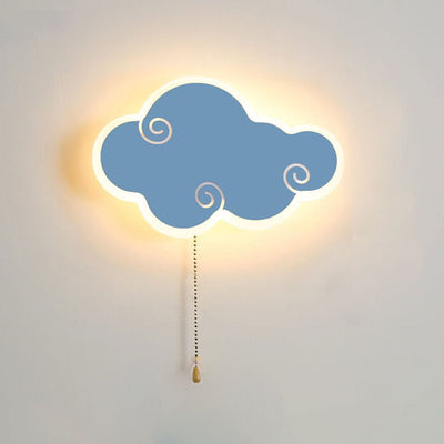 Moderne nordische einfache Wolken-Karikatur-Entwurfs-LED-Wand-Leuchter-Lampe 