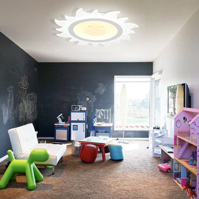 Creative Cartoon Smiley Sun LED Flush Mount Ceiling Light