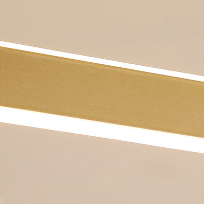 Moderner, minimalistischer, heller, luxuriöser, ovaler LED-Kronleuchter aus Aluminium 