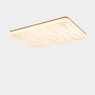 Moderne minimalistische Deckenleuchte mit Massivholzkante, PVC-rechteckigem Schirm und LED-Aufbauleuchte für das Wohnzimmer 