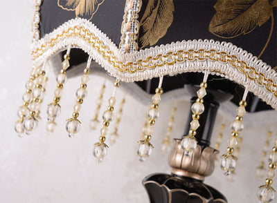 Modern European-style Fabric Petal-shaped 1-Light Table Lamp