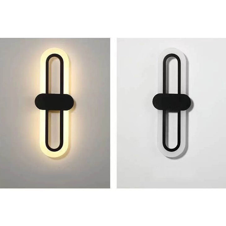 Moderne minimalistische Rundring-LED-Wandleuchte aus Acryl-Aluminium 