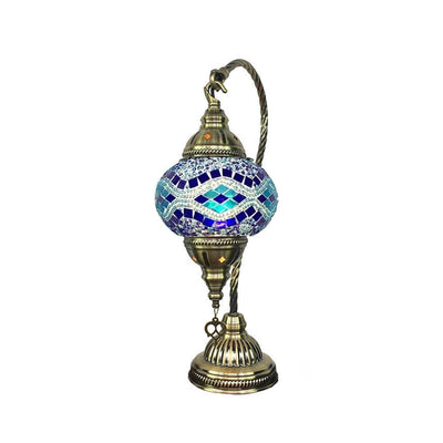 Vintage Stained Glass Turkish Style LED Table Lamp