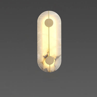 Modern Brass Lucite Circle LED Wall Sconce Lamp