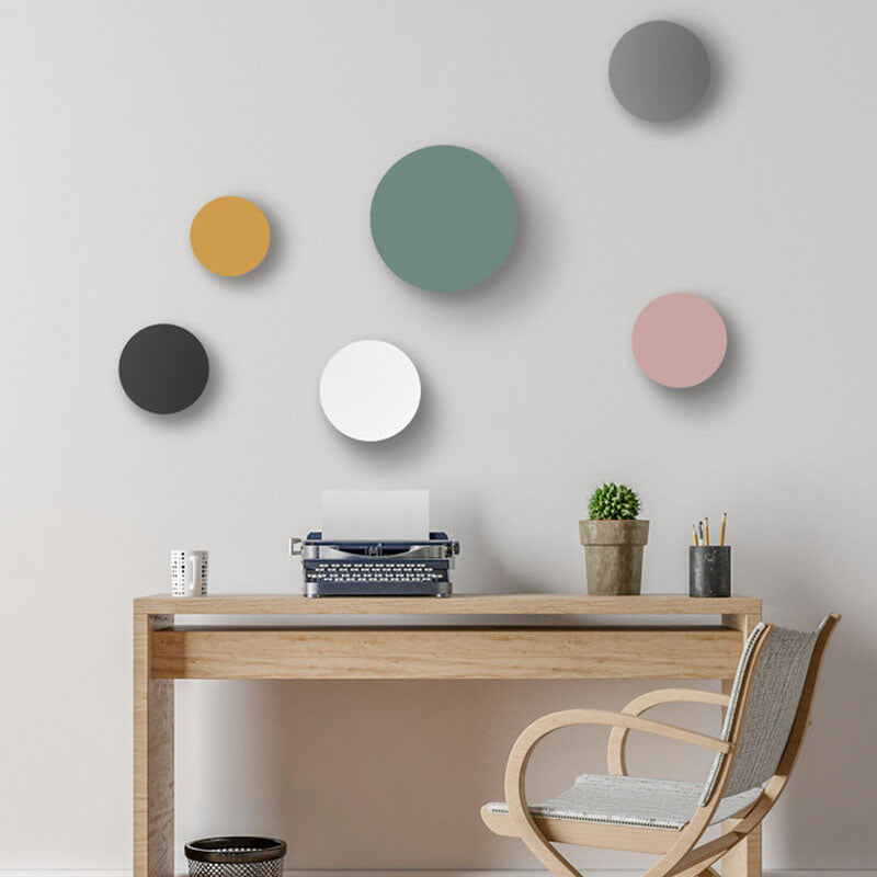 Modern Minimalist Colorful Round Iron LED Wall Sconce Lamp