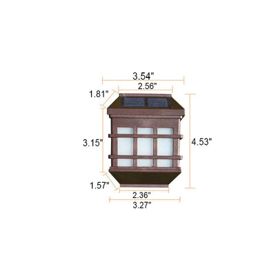 Courtyard Waterproof Window Pane LED Solar Wall Sconce Lamp Outdoor Light