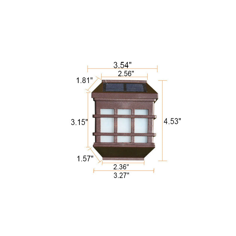 Courtyard Waterproof Window Pane LED Solar Wall Sconce Lamp Outdoor Light