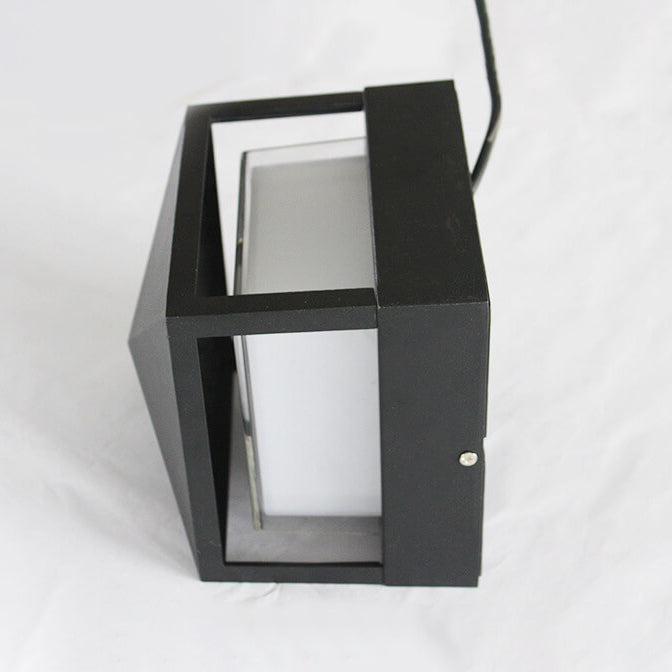 Applique murale LED carrée en aluminium acrylique étanche simple pour l&