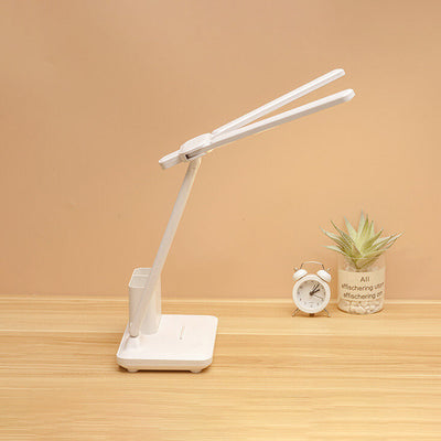 Lampe de Table LED à Double Tête Créative avec Protection des Yeux et Angle Réglable 