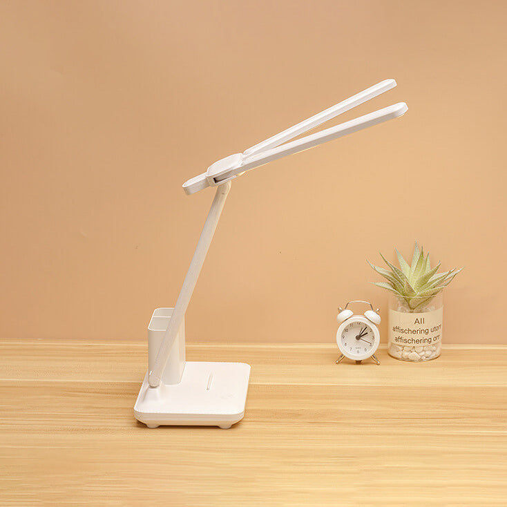 Lampe de Table LED à Double Tête Créative avec Protection des Yeux et Angle Réglable 