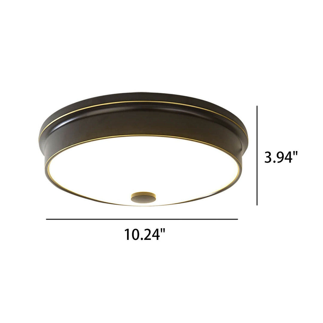 Vintage Luxus Runde Glas LED Deckenleuchte 