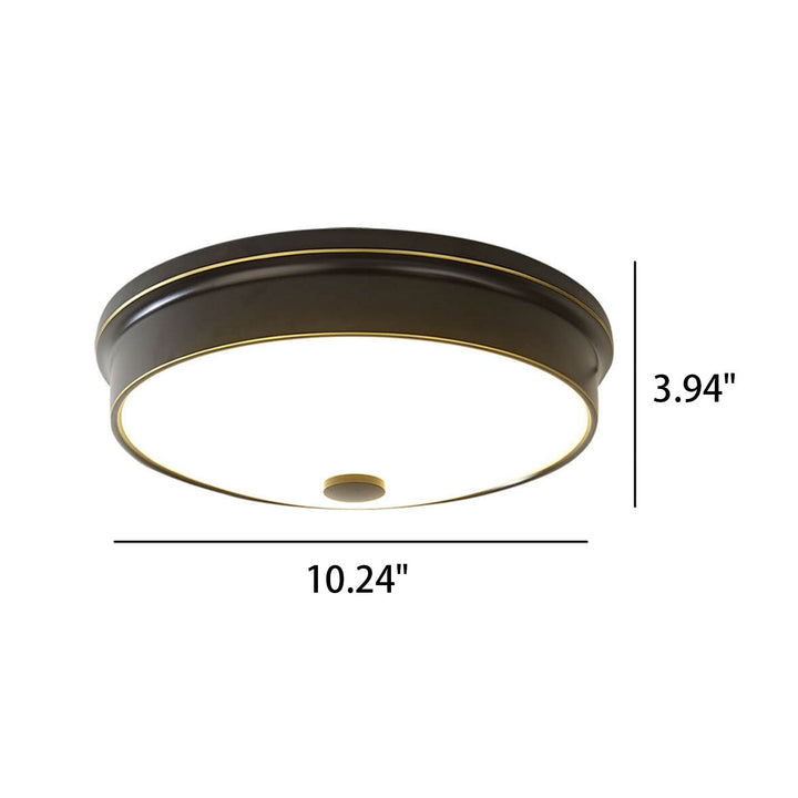 Vintage Luxus Runde Glas LED Deckenleuchte 