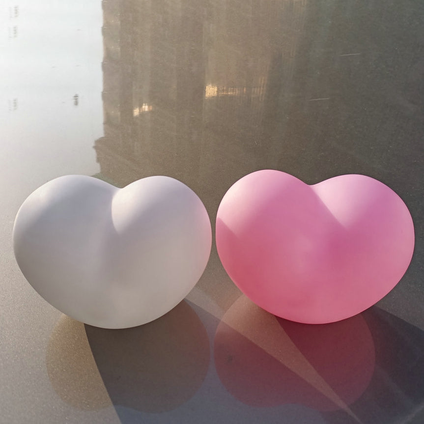 Contemporary Creative Rubber Coating Heart LED Night Light Table Lamp For Bedroom