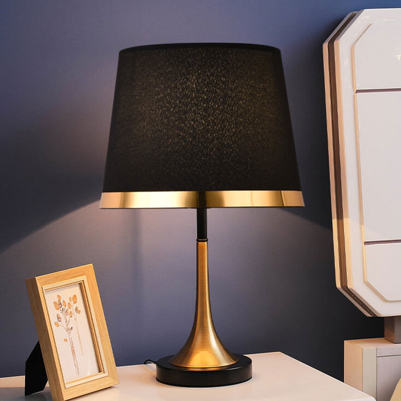 Lampe de Table 1 Lumière en Tissu Rétro Européen 