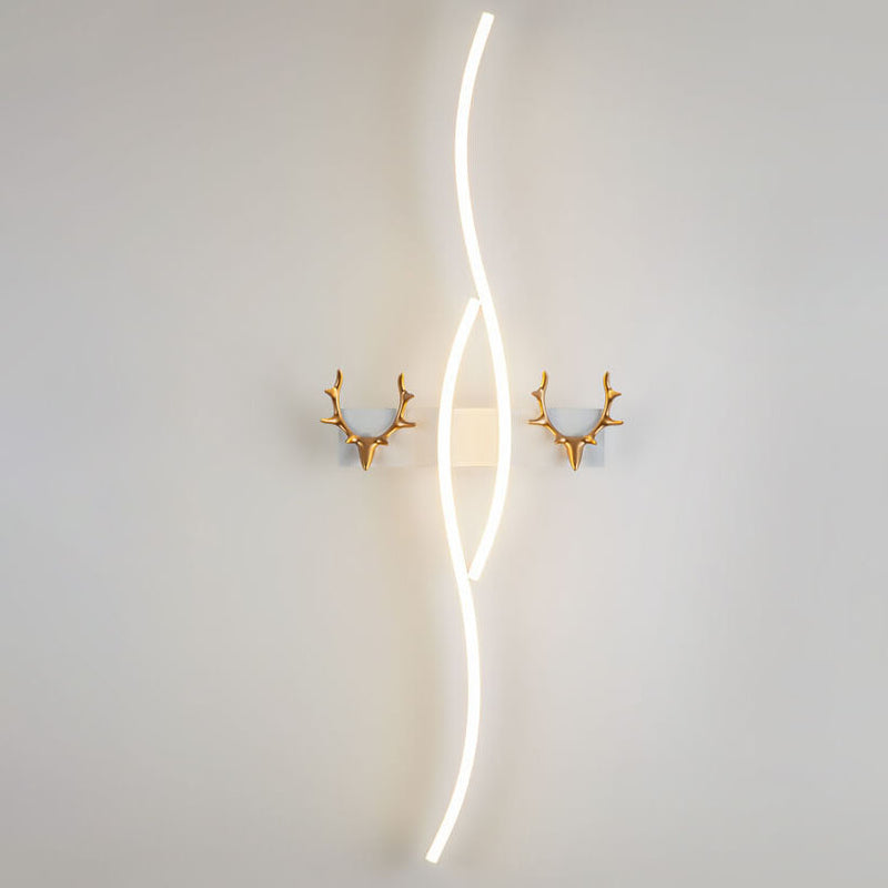 Applique Murale LED Nordic Light Luxury Strip Curve Antler 