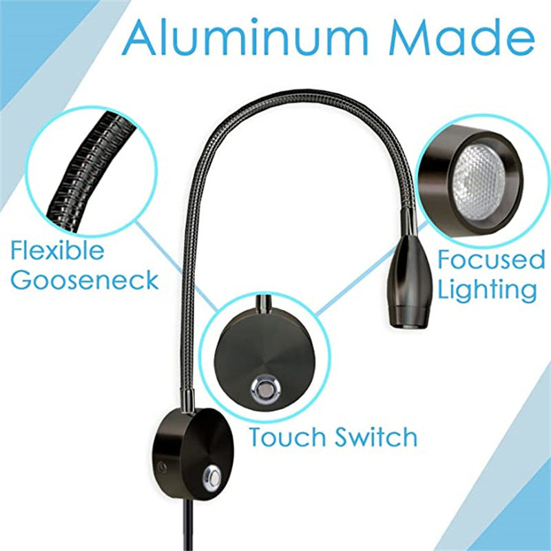 Modern Tube USB LED Spotlight Wall Sconce Lamp