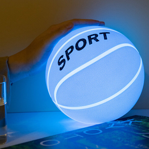 Lumière de nuit LED en silicone créative pour basketball, lampe de table à chargement USB 