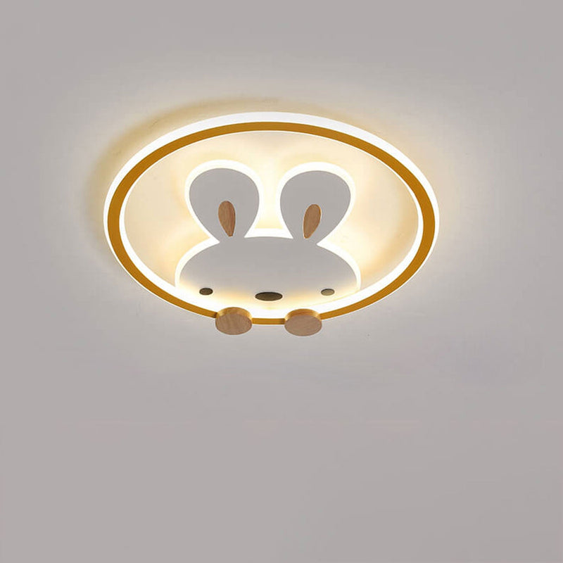 Kindliche moderne LED-Unterputzleuchte mit einfachem Cartoon-Kaninchen-Design 