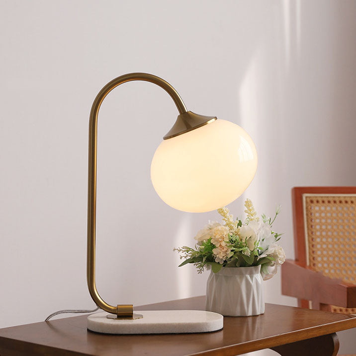 Lampe de table à 1 lumière en fer et marbre minimaliste classique nordique 
