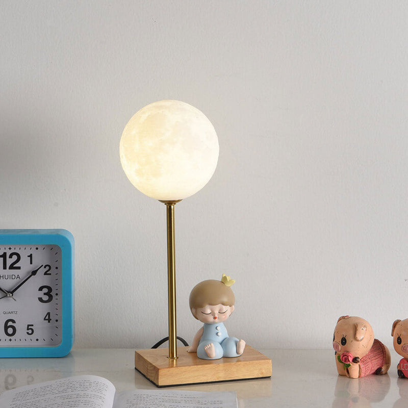 Nordic Creative 3D Printed Moon 1-Licht dekorative Tischlampe