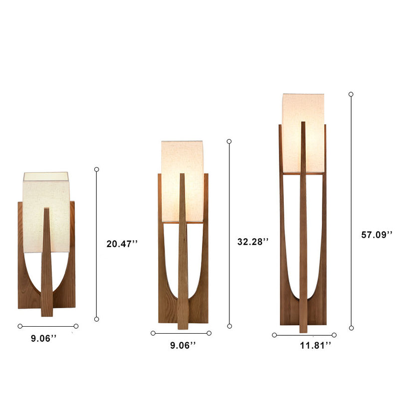 Moderne 1-flammige Steh-Stehlampen aus massivem Holz