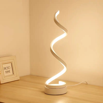 Spiralförmige 1-Licht-LED-Tischlampen 