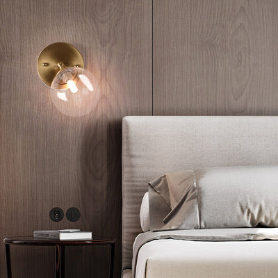 Modern 1-Light Glass Globe Armed Sconce Lamp 4 Design