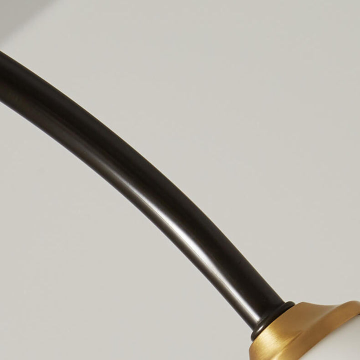 Minimalistische Glaskugel 2-Licht U-förmige Deckenleuchte 