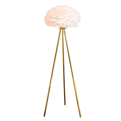 Modern Feather 1-Light Globe Standing Floor Lamp